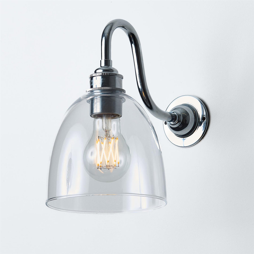 Bell Wall Light : Swan Arm : Bathroom Version