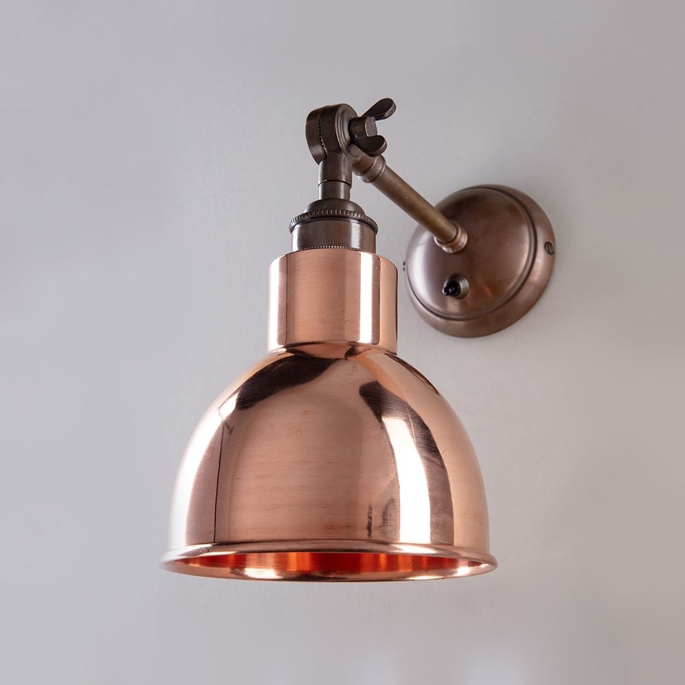 Churchill Wall Light : Adjustable Arm : Metal Shades