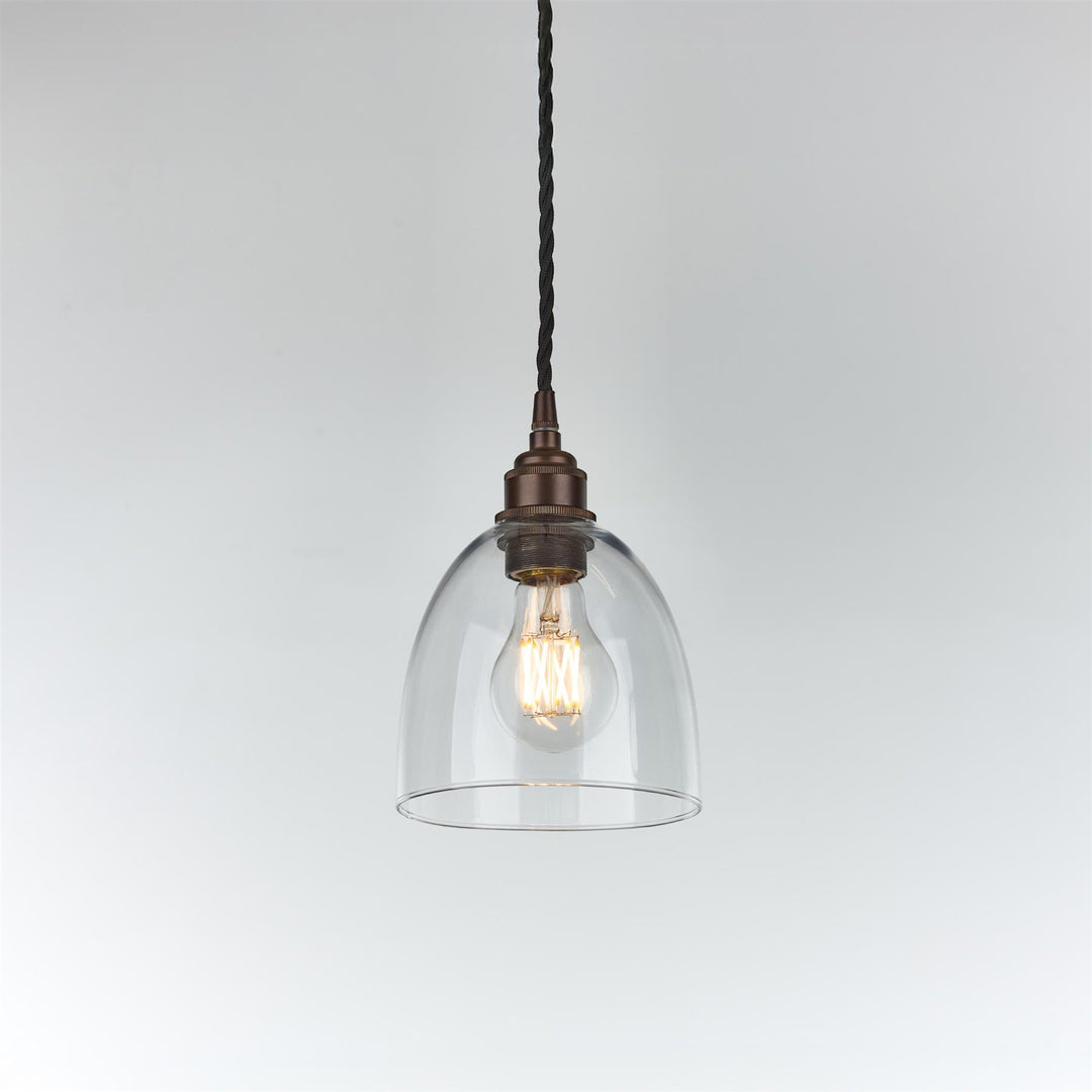 Bell Blown Glass Pendant Light