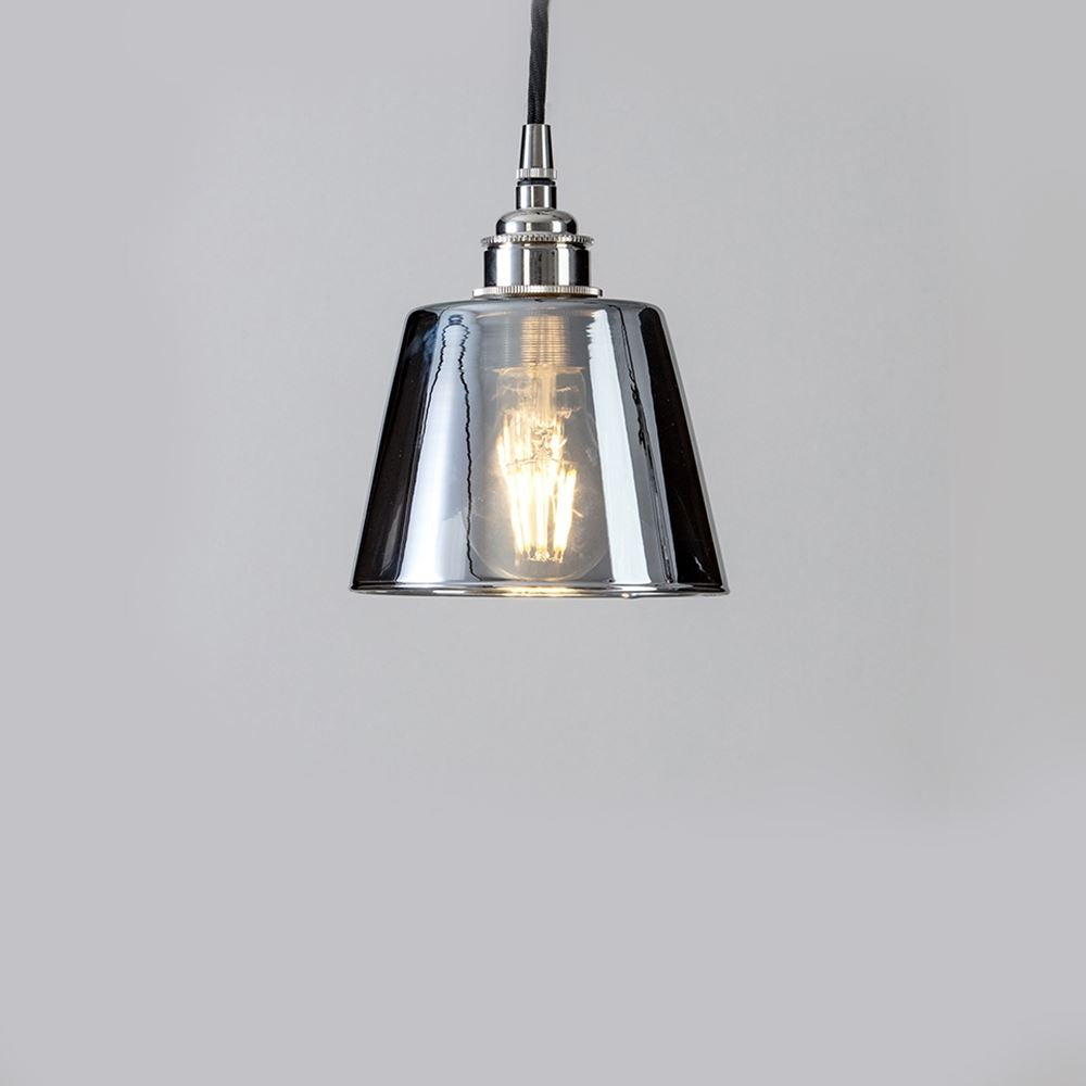 Tapered Blown Pendant Light : Smoked