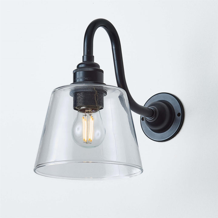 Tapered Wall Light : Swan Arm : Bathroom Version