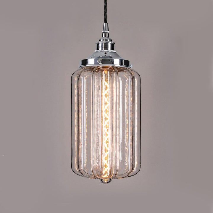 Old School Electric Ellington Pendant Light : Clear Glass