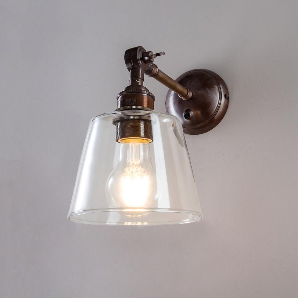 Tapered Blown Wall Light : Adjustable Arm