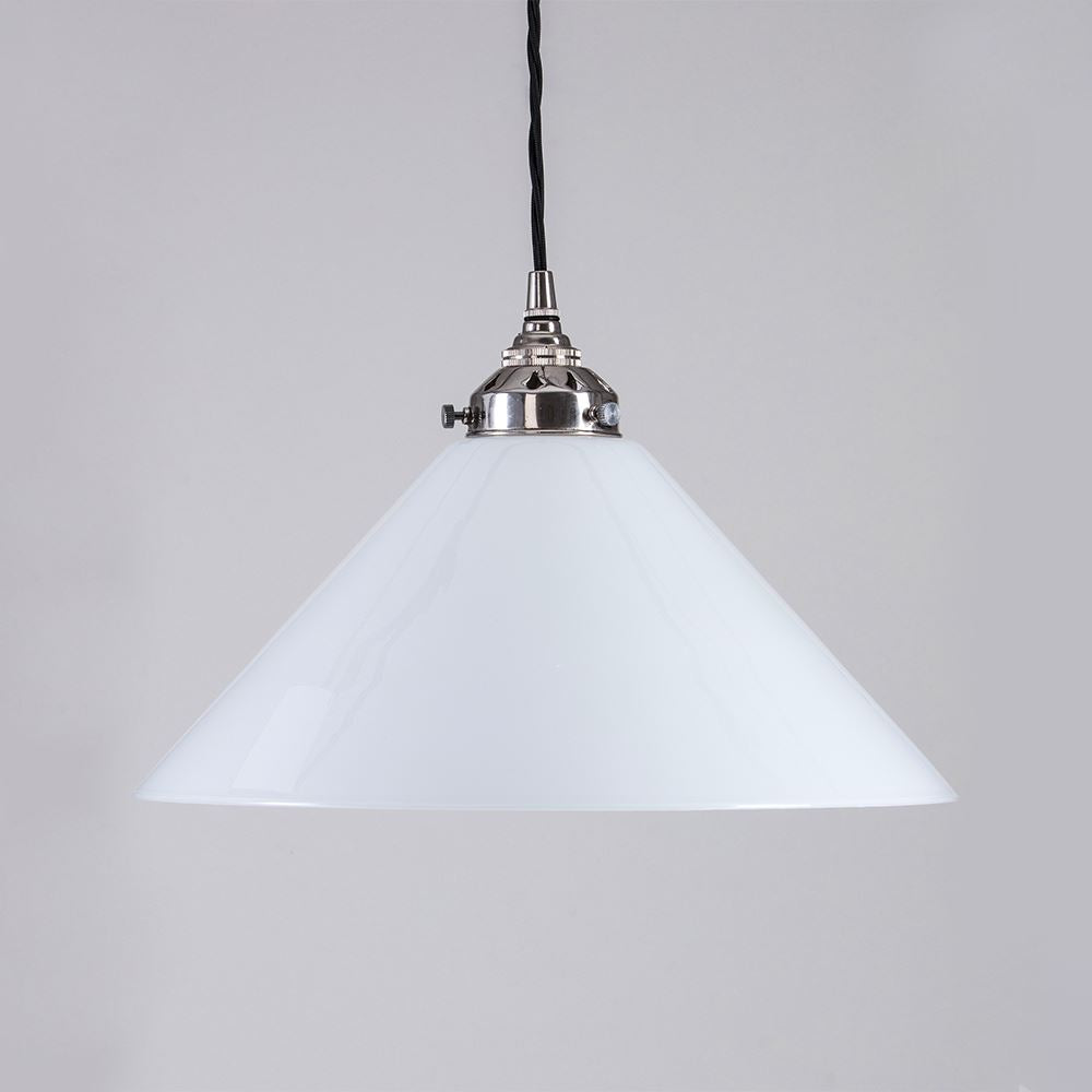 Conical Opal Glass Pendant Light : B22
