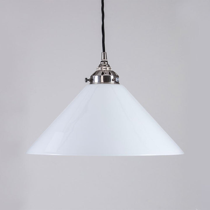 Conical Opal Glass Pendant Light : B22