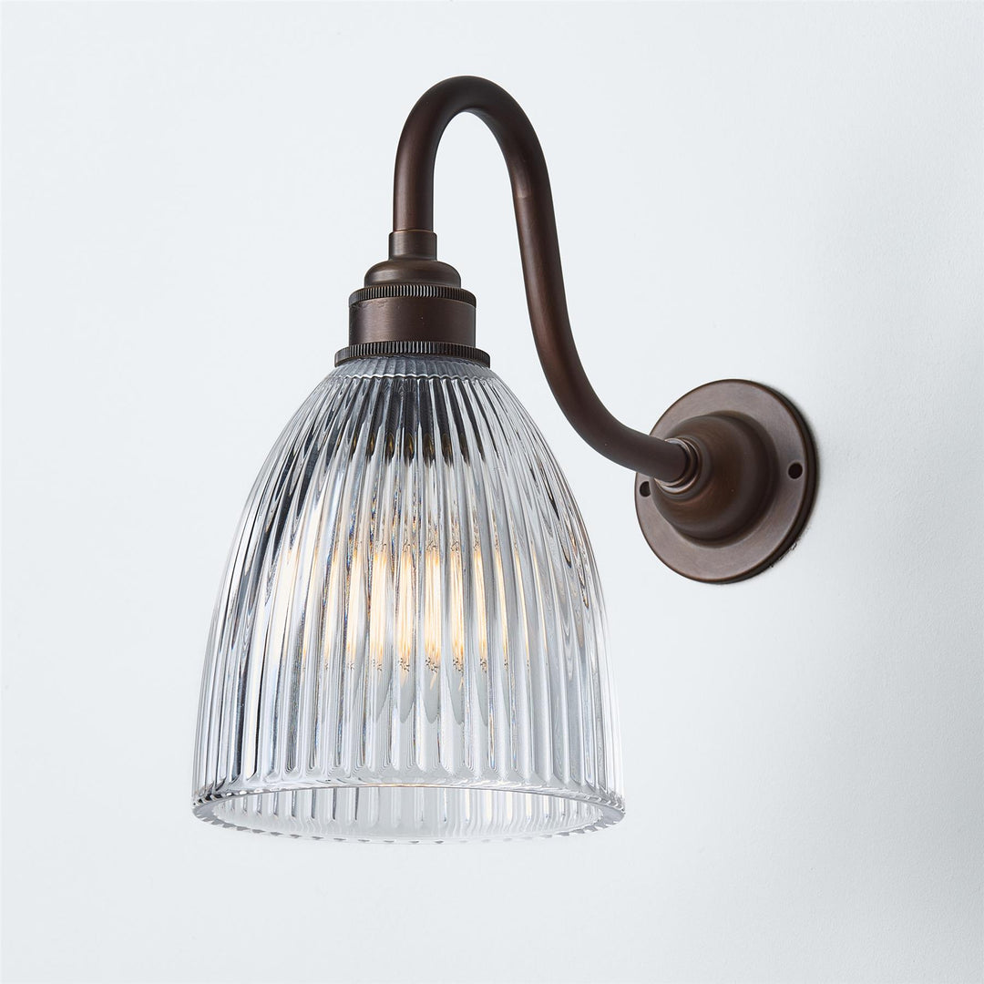 Elongated Prismatic Wall Light : Swan Arm