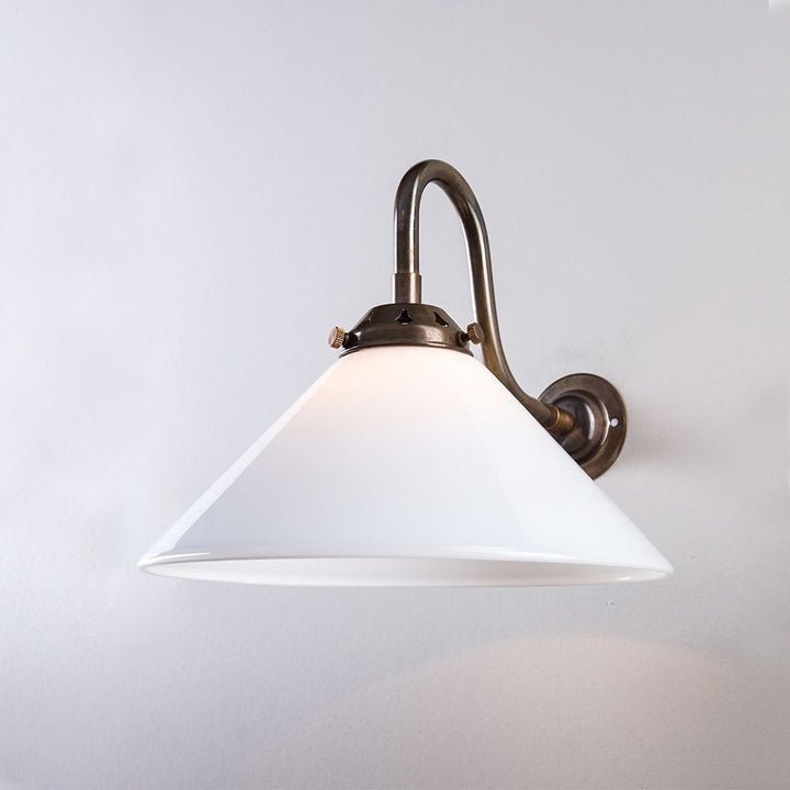 B22 Conical Glass Wall Light