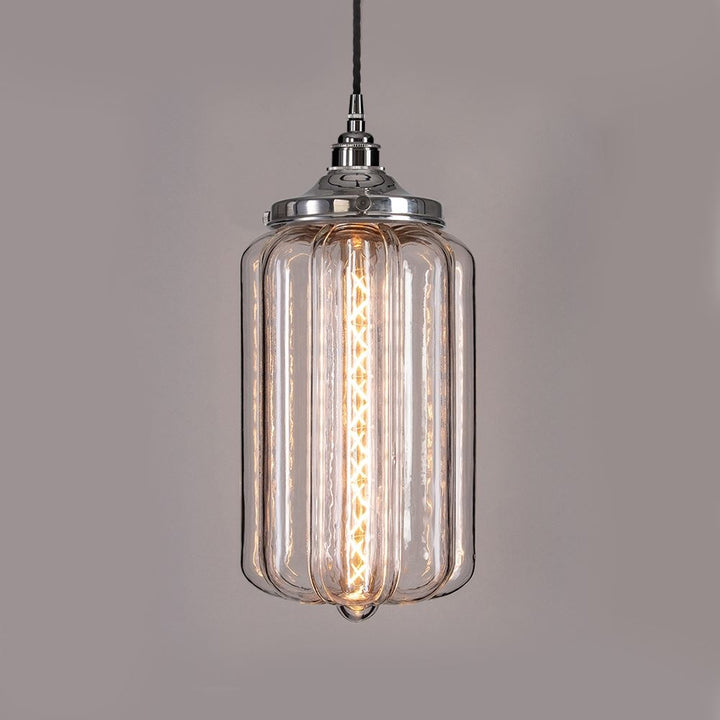 Old School Electric Ellington Pendant Light : Clear Glass