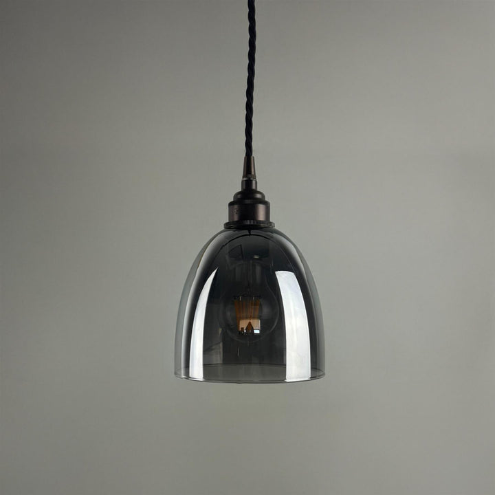 Bell Blown Pendant Light : Smoked