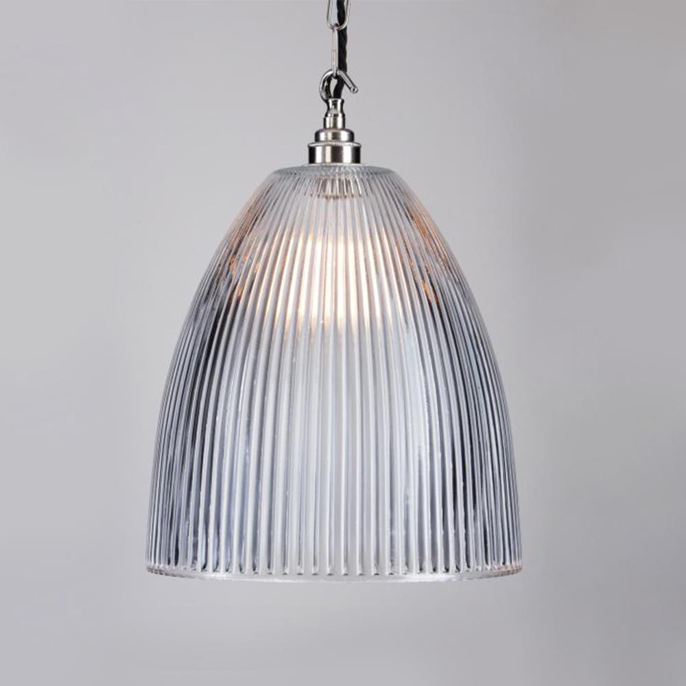 Elongated Prismatic Pendant Light