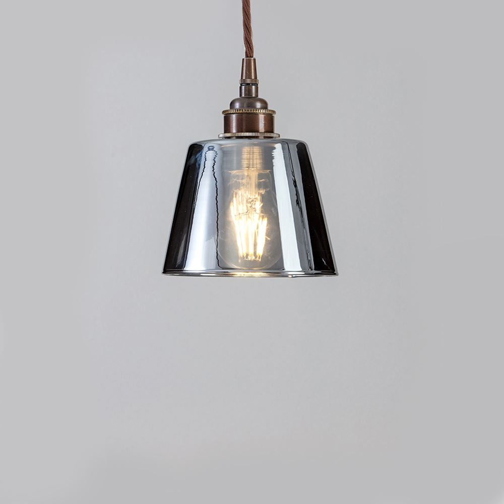 Tapered Blown Pendant Light : Smoked
