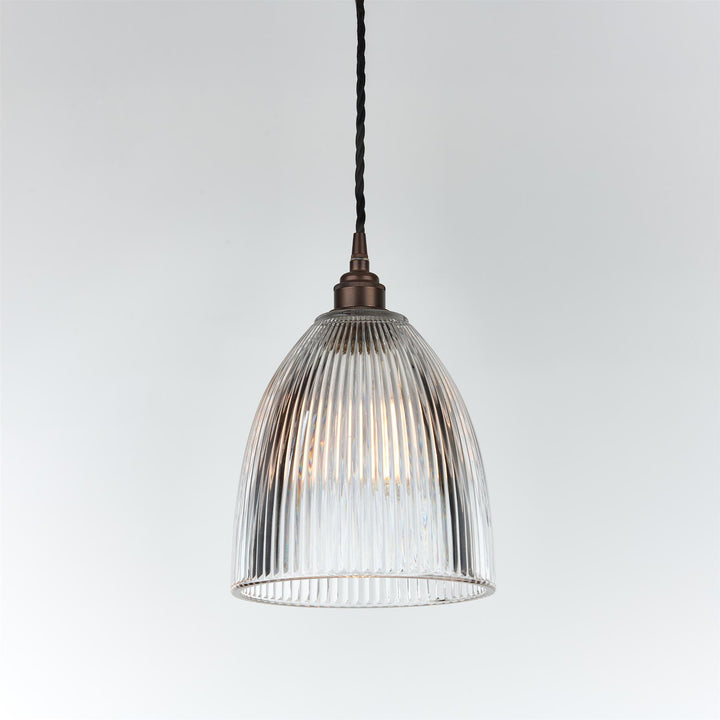 Elongated Prismatic Pendant Light