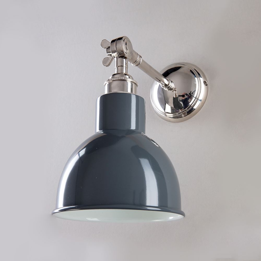 Churchill Wall Light : Adjustable Arm : Coloured Shades
