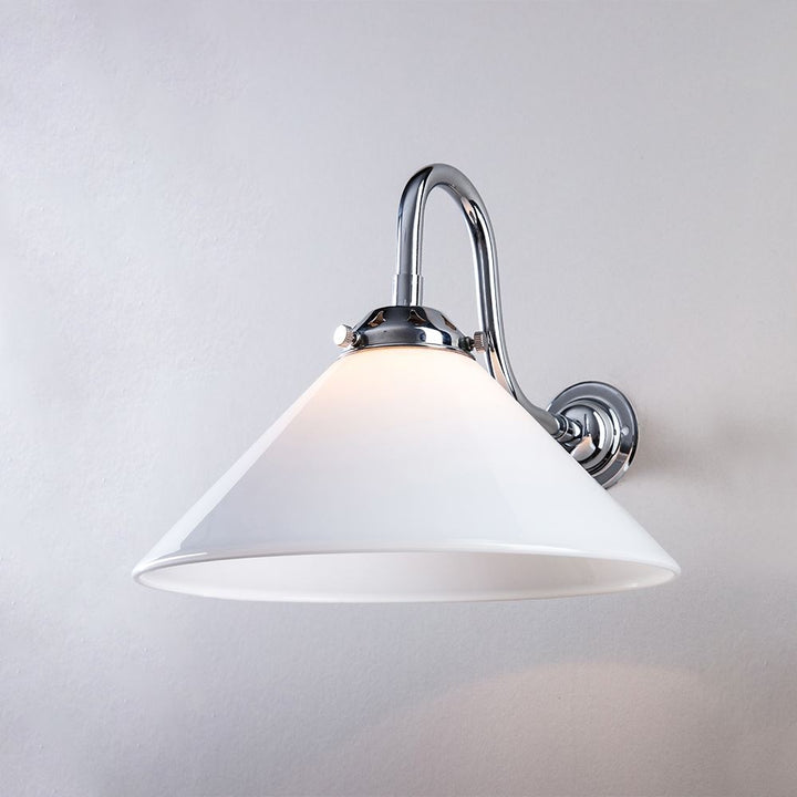 B22 Conical Glass Wall Light
