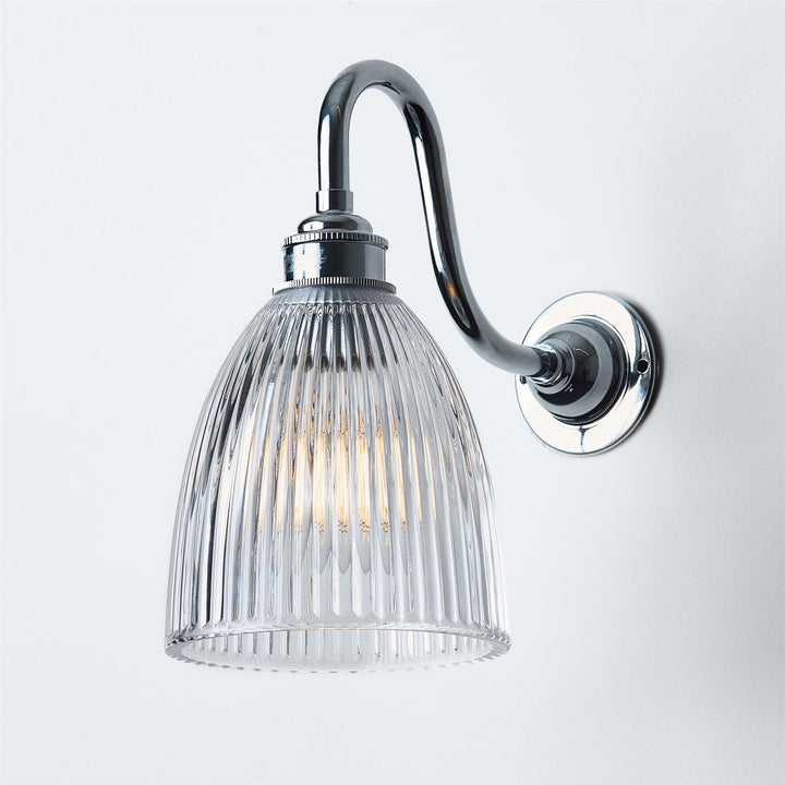 Elongated Prismatic Wall Light : Swan Arm