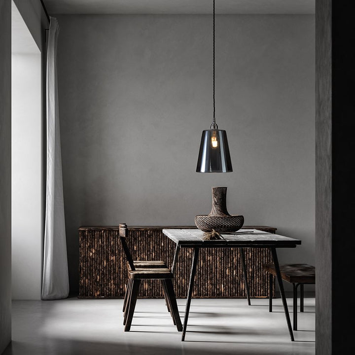 Tapered Blown Pendant Light : Smoked