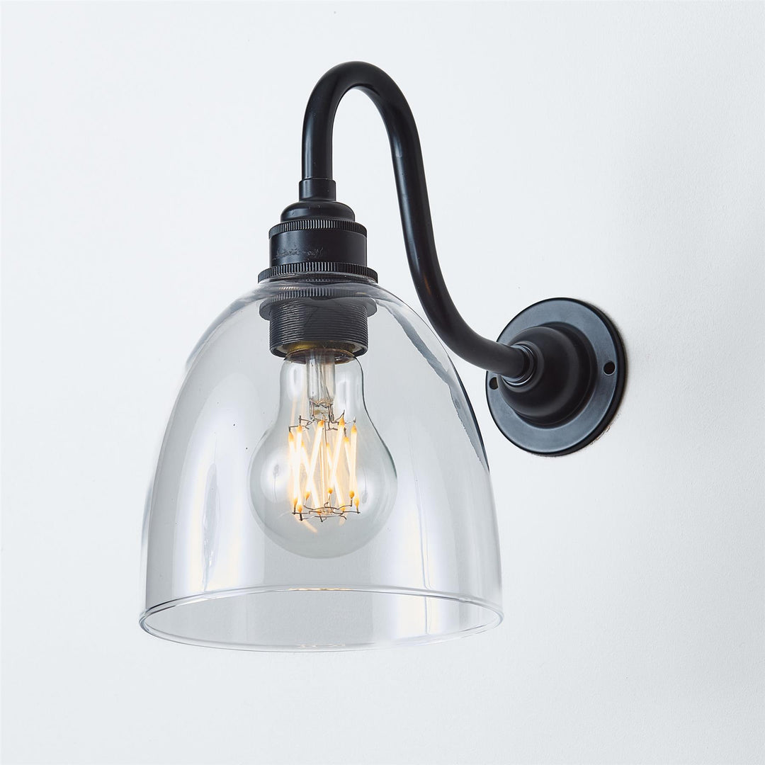 Bell Shade Swan Arm Wall Light
