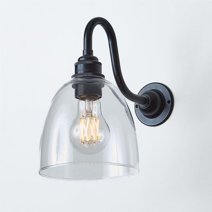 Bell Shade Swan Arm Wall Light
