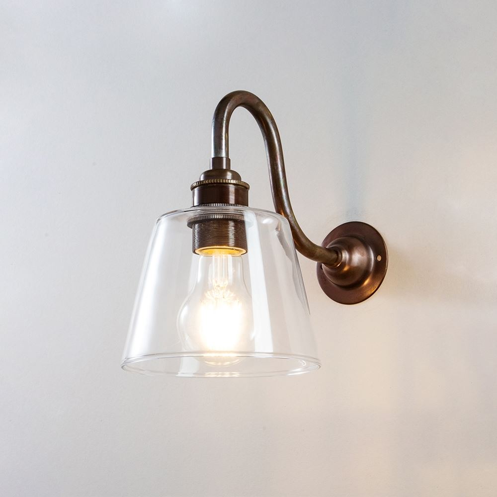 Tapered Blown Wall Light : Swan Arm