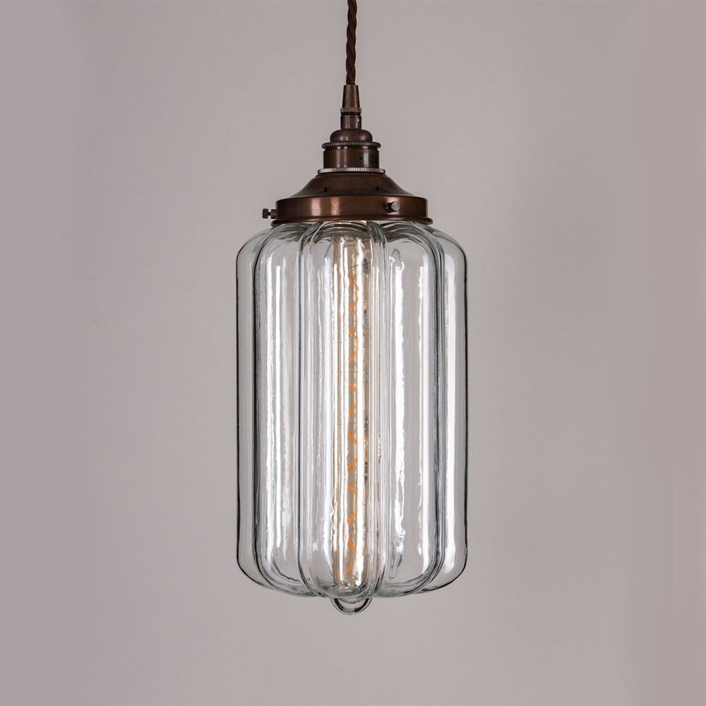 Old School Electric Ellington Pendant Light : Clear Glass