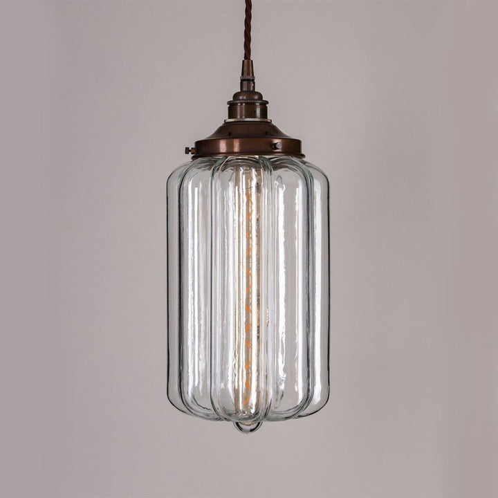 Old School Electric Ellington Pendant Light : Clear Glass