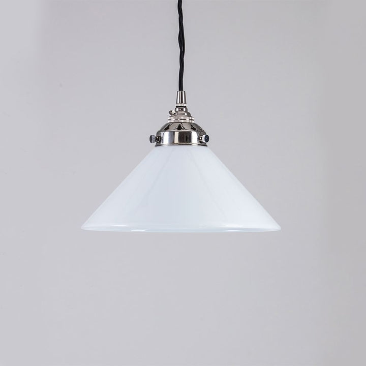 Conical Opal Glass Pendant Light : B22