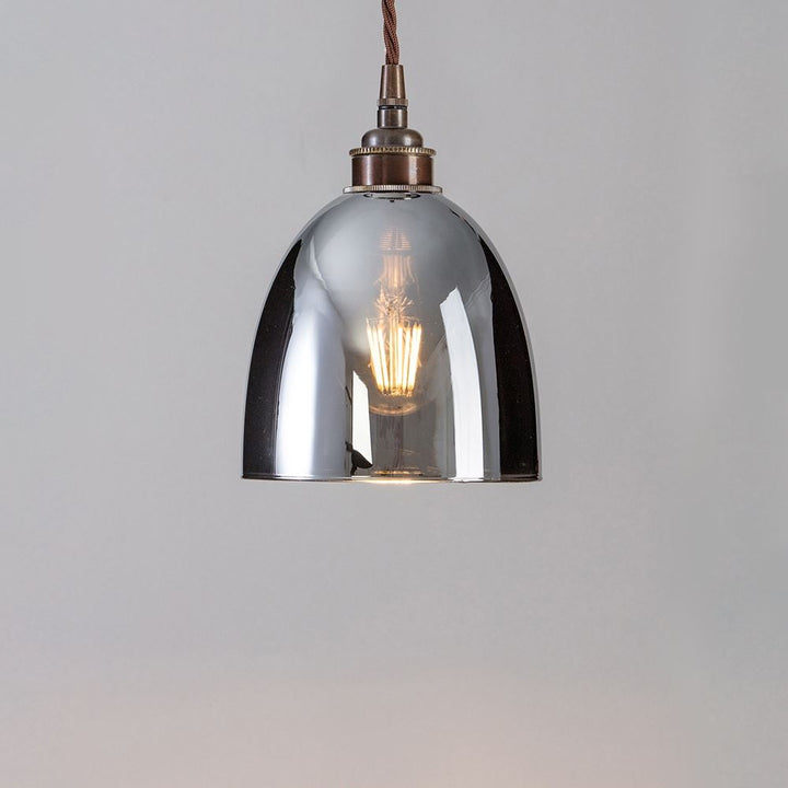 Bell Blown Pendant Light : Smoked