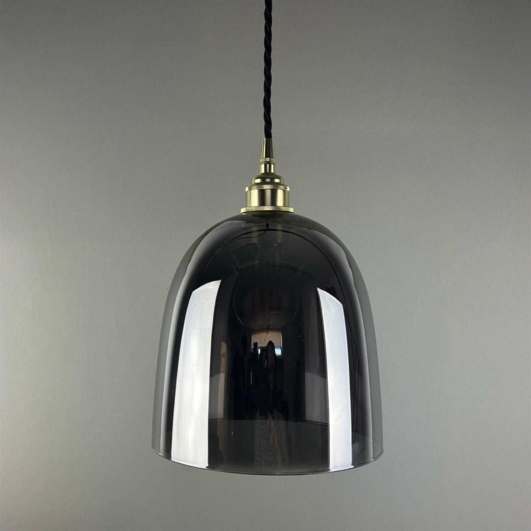 Bell Blown Pendant Light : Smoked