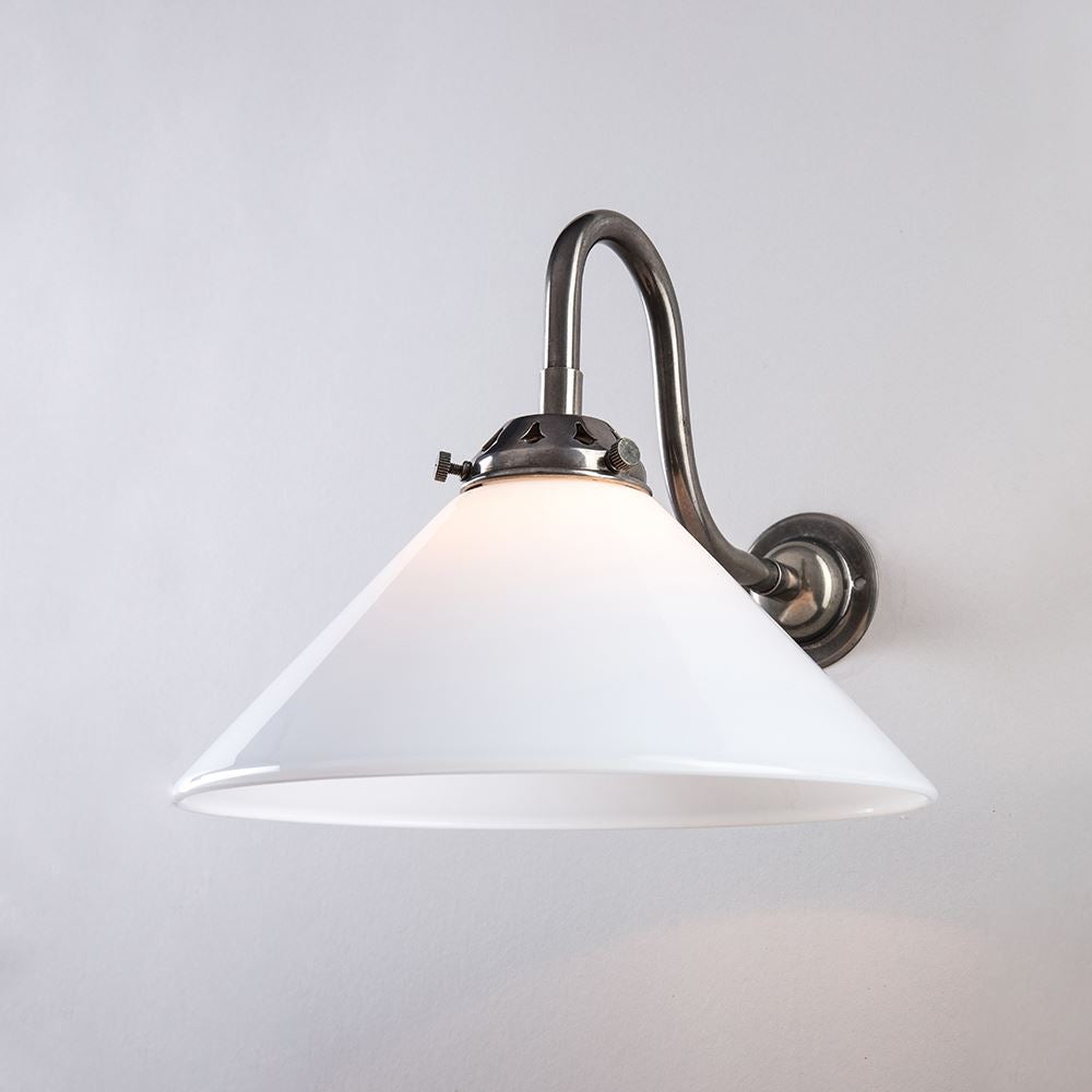 B22 Conical Glass Wall Light