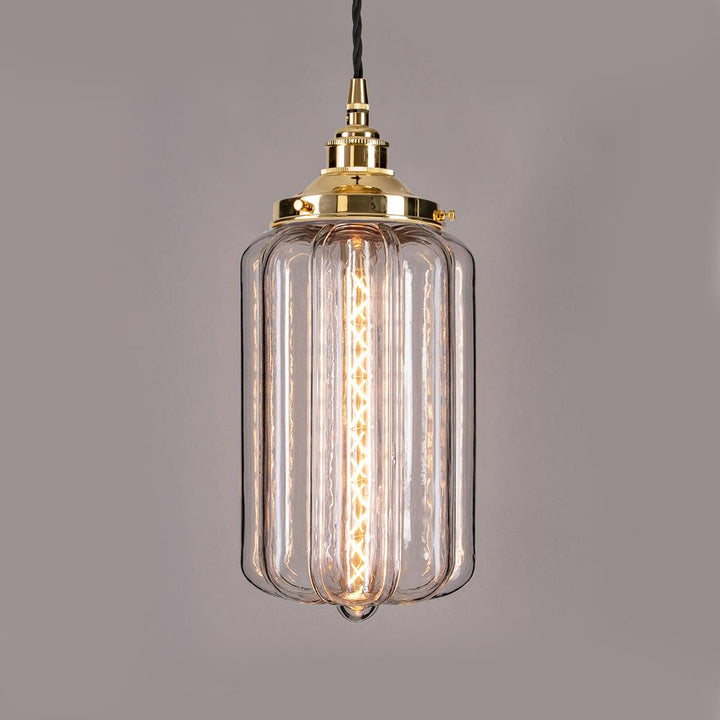 Old School Electric Ellington Pendant Light : Clear Glass