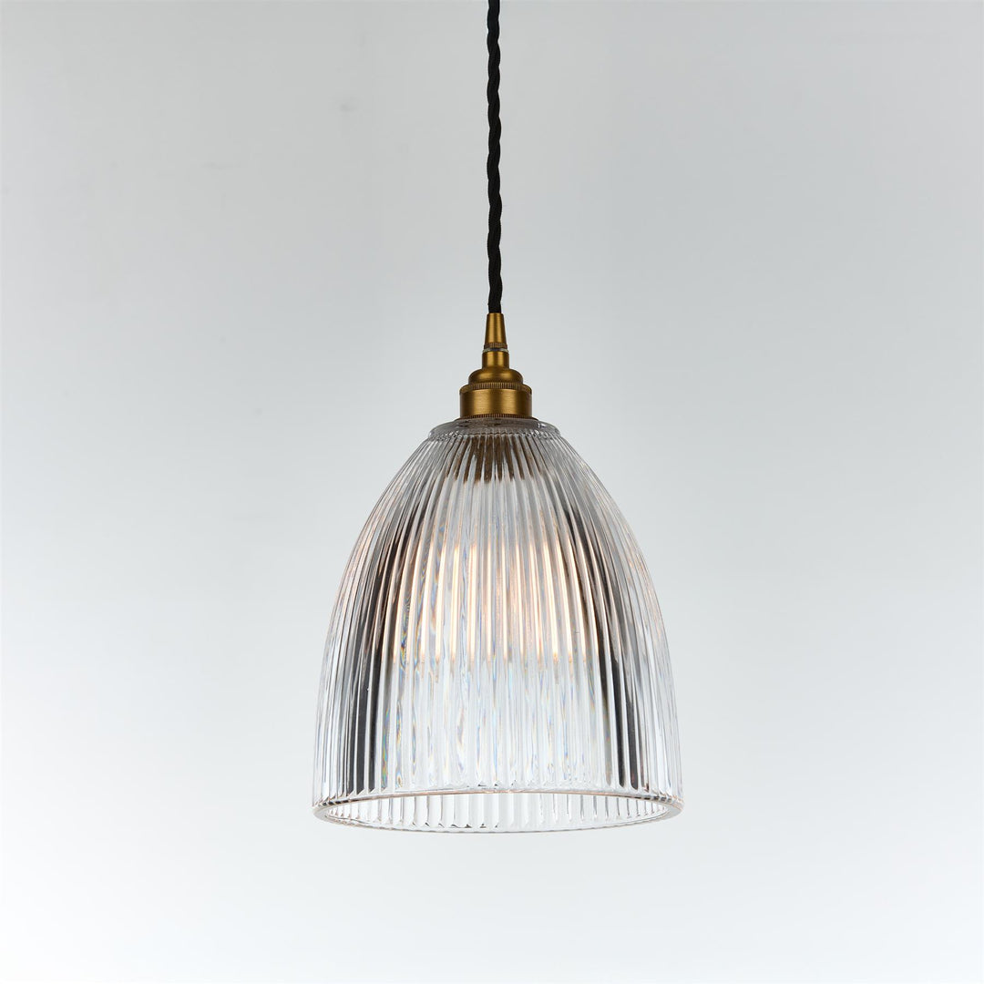 Elongated Prismatic Pendant Light