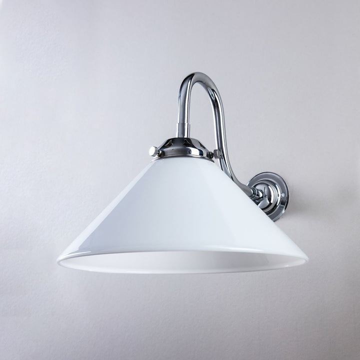 B22 Conical Glass Wall Light