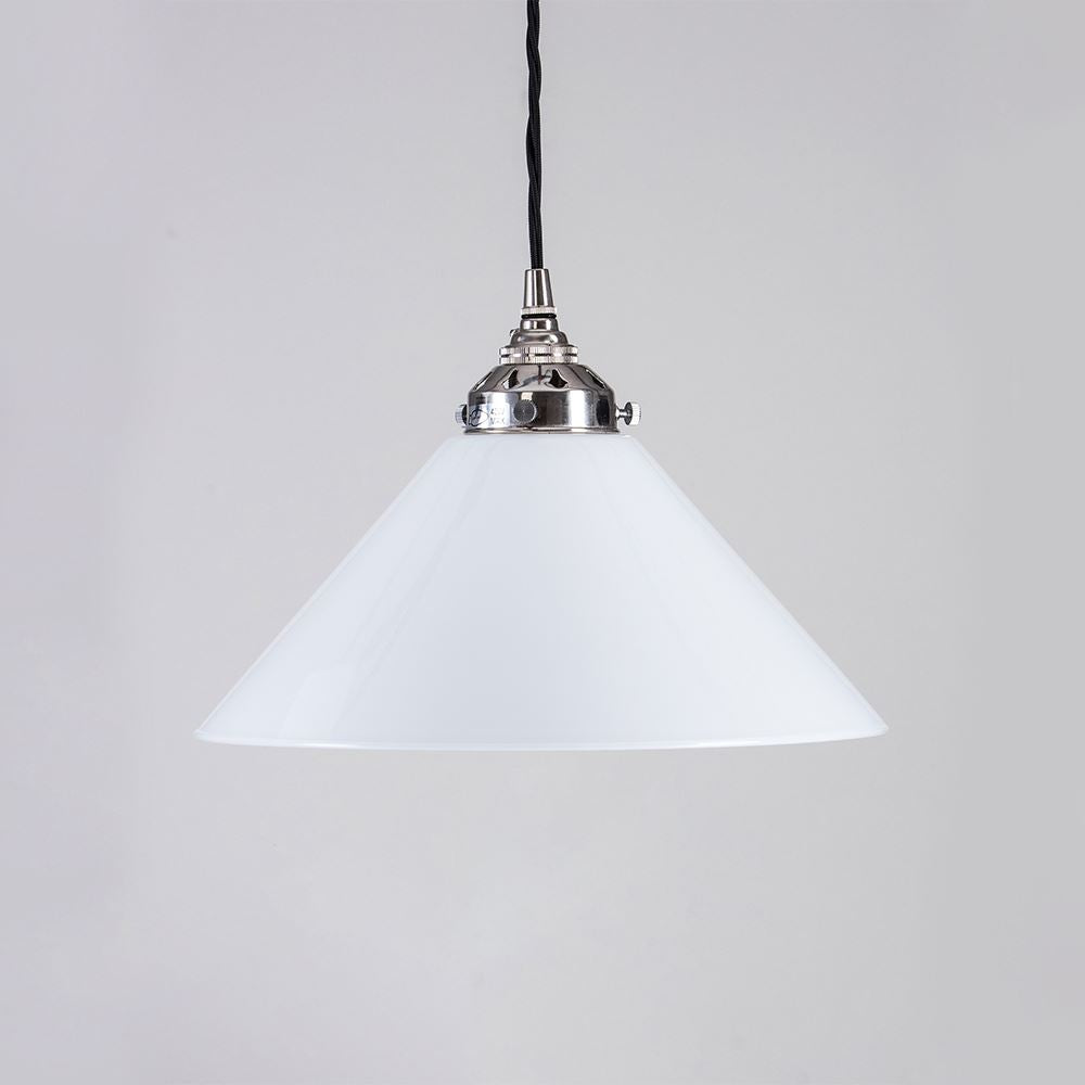 Conical Opal Glass Pendant Light : B22