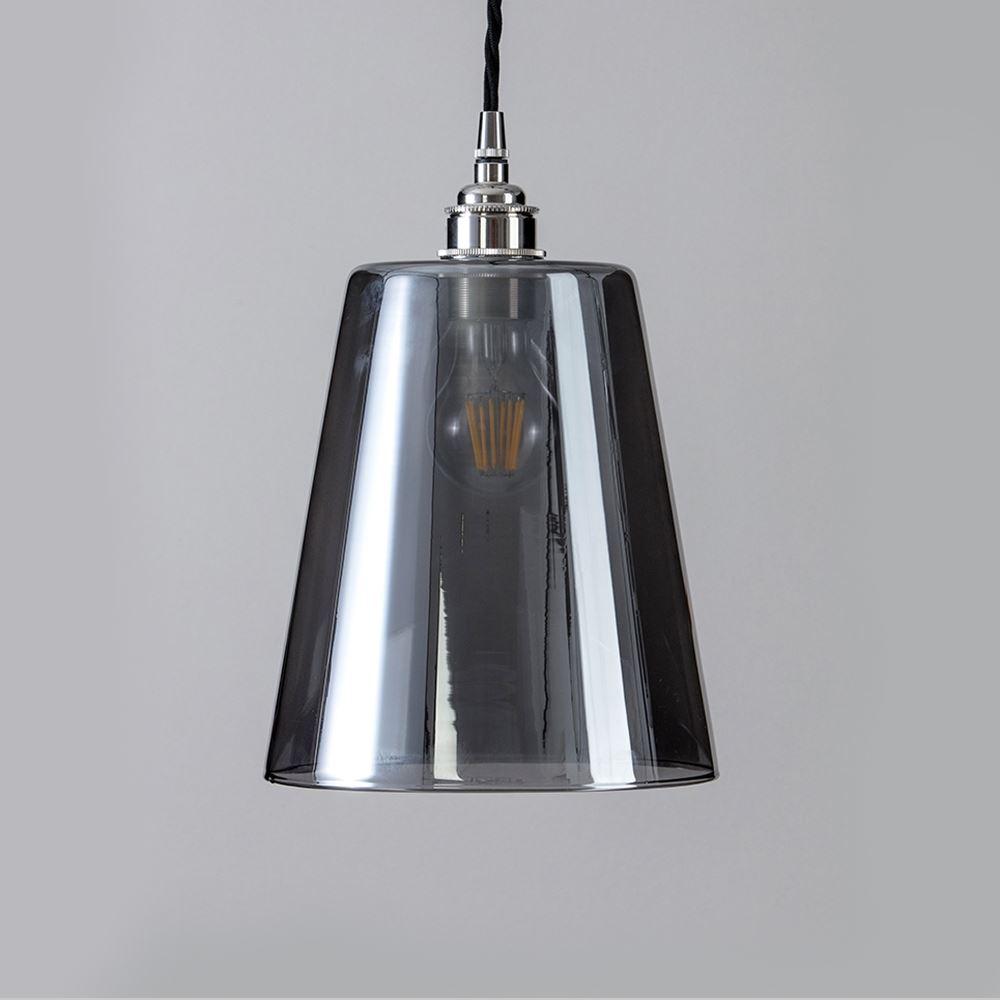 Tapered Blown Pendant Light : Smoked