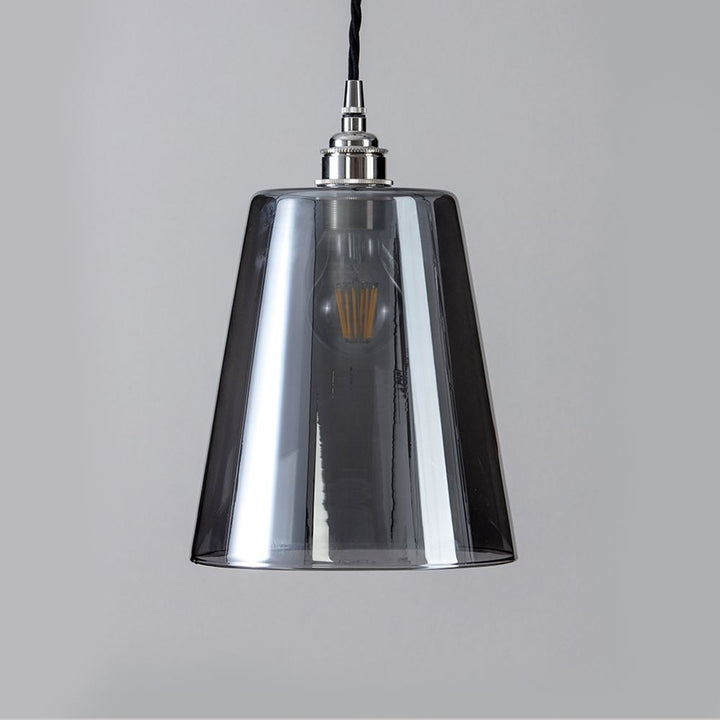 Tapered Blown Pendant Light : Smoked