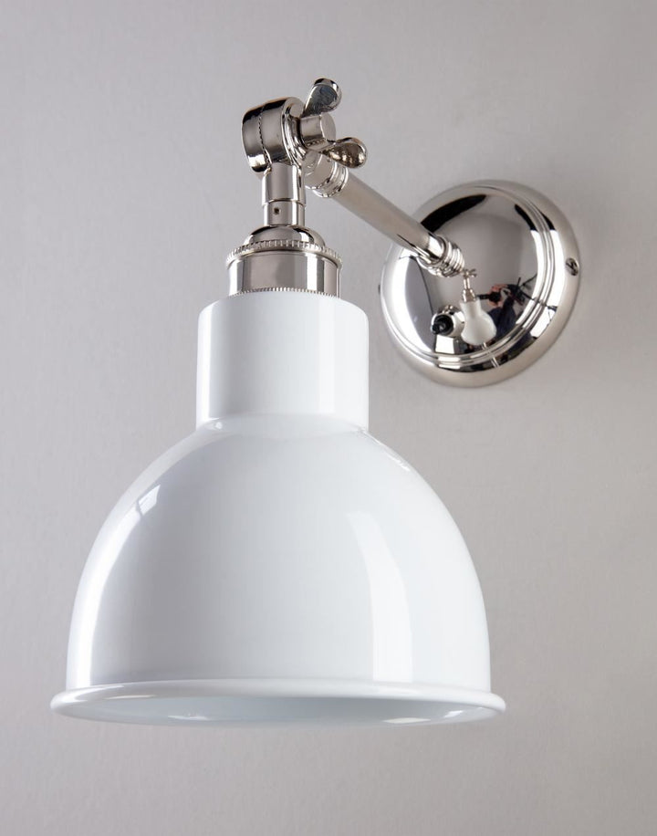 Churchill Wall Light : Adjustable Arm : Coloured Shades