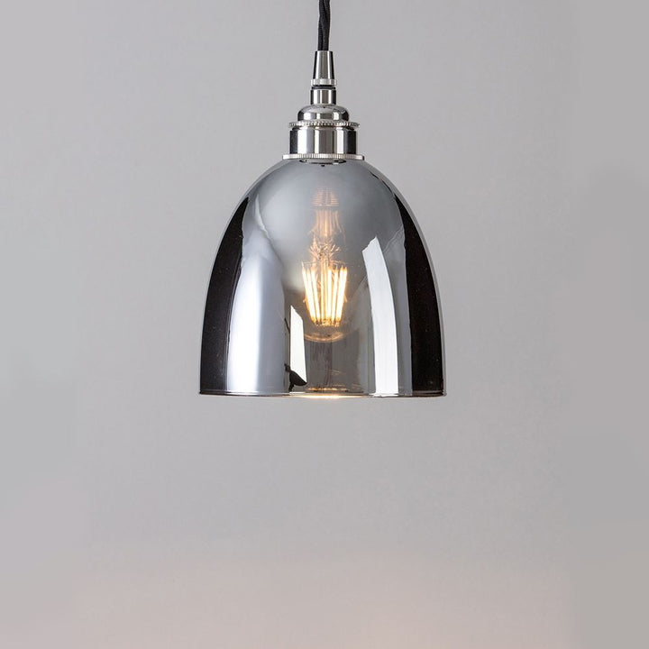Bell Blown Pendant Light : Smoked