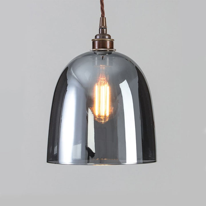 Bell Blown Pendant Light : Smoked