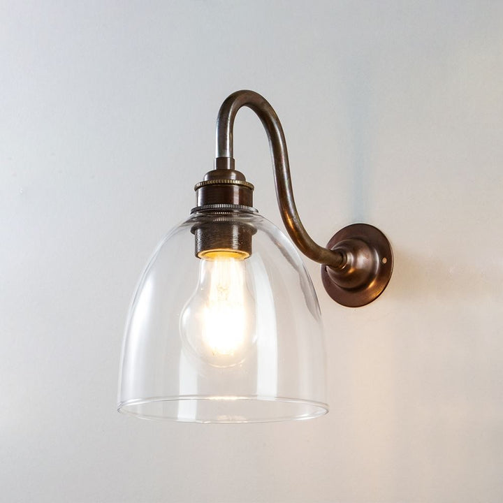 Bell Shade Swan Arm Wall Light