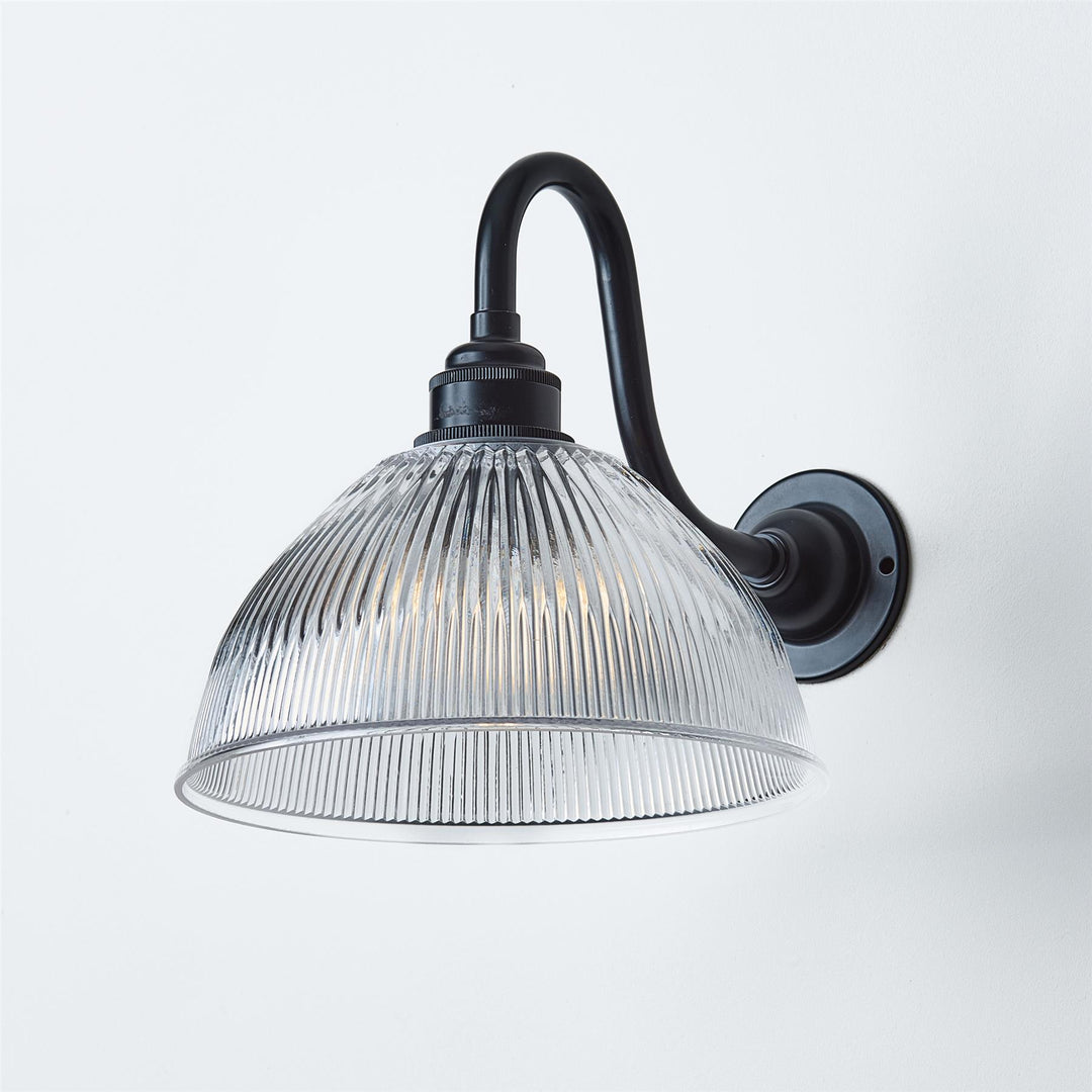 Prismatic Dome Wall Light : Swan Arm : Bathroom Version