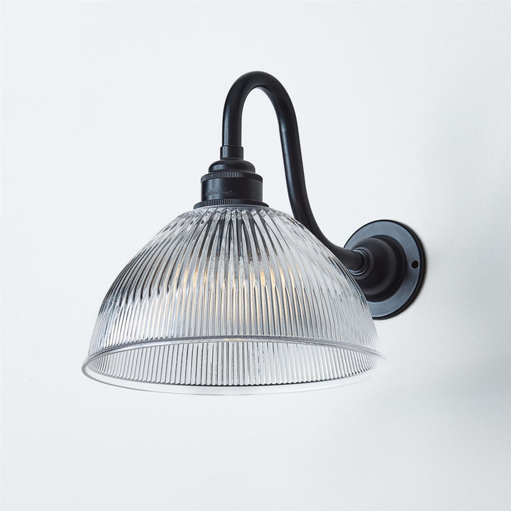 Prismatic Dome Wall Light : Swan Arm : Bathroom Version