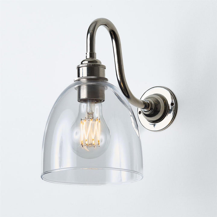 Bell Shade Swan Arm Wall Light