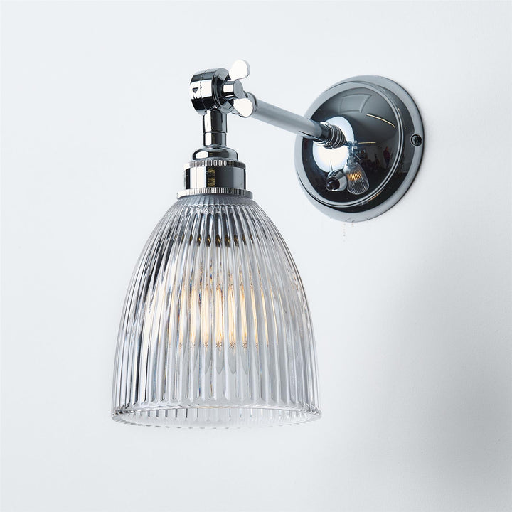 Elongated Prismatic Wall Light : Adjustable Arm