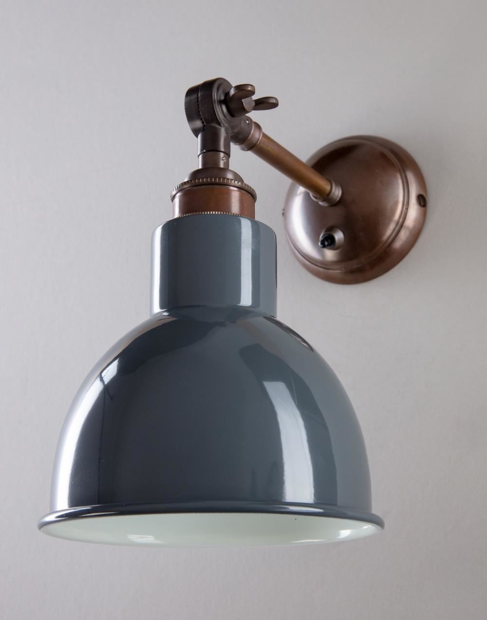 Churchill Wall Light : Adjustable Arm : Coloured Shades