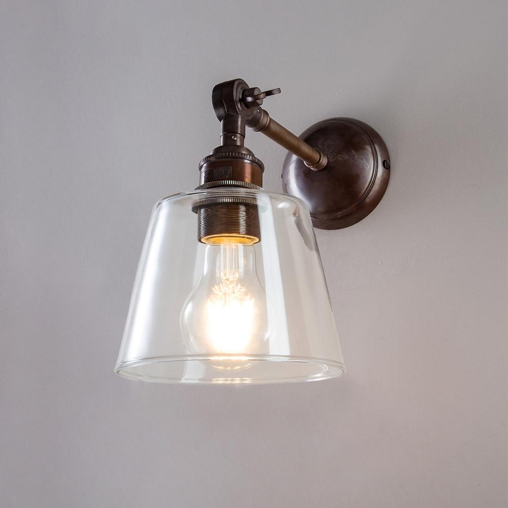 Tapered Blown Wall Light : Adjustable Arm