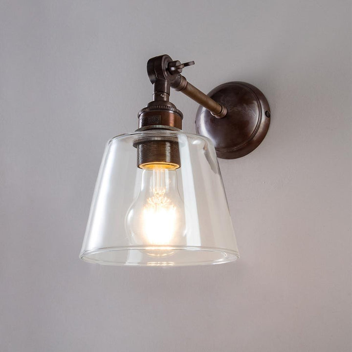 Tapered Blown Wall Light : Adjustable Arm