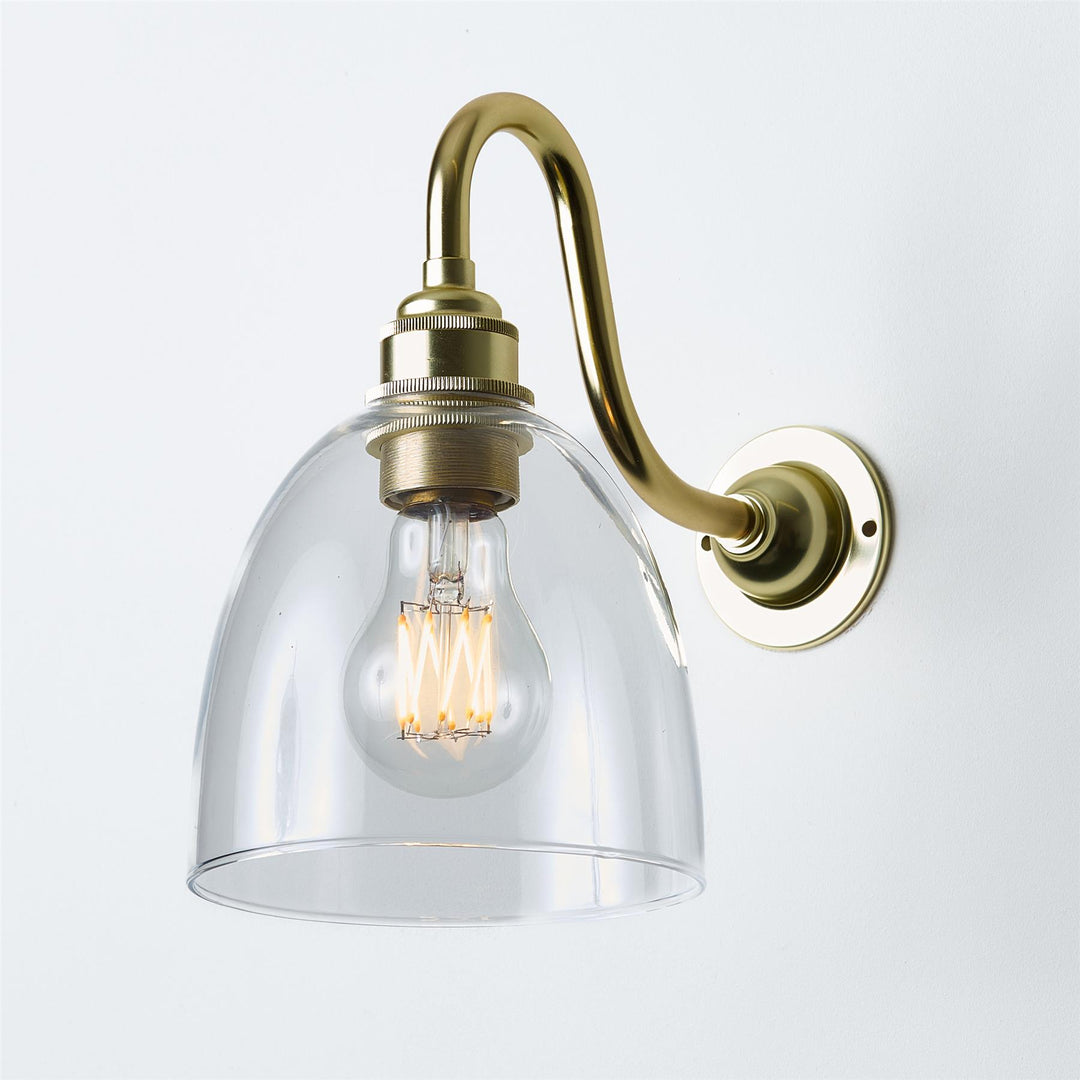 Bell Shade Swan Arm Wall Light