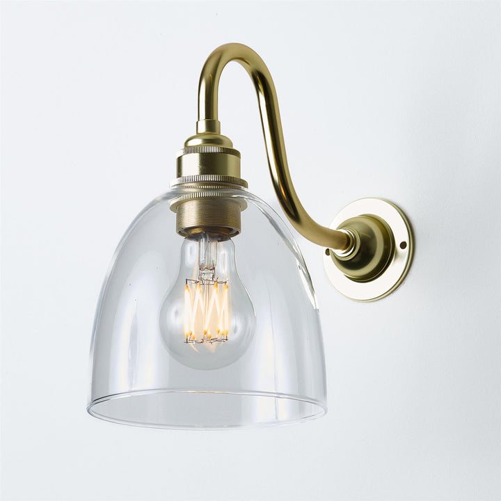 Bell Shade Swan Arm Wall Light