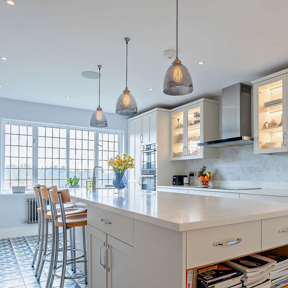 Bell Blown Pendant Light : Smoked