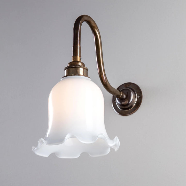 Tulip Wall Light : Swan Arm : Bathroom Version